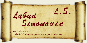Labud Simonović vizit kartica
